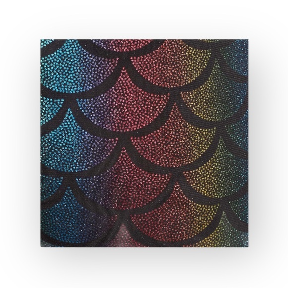 new Dolls Kill Jaded London 𓆉 Shimmer Mermaid Leggings 𓆉 Rainbow Scales S M - Picture 5 of 16